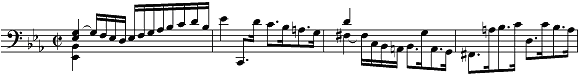 Image: Measure 17 of BWV 1011