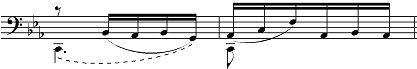 Image: Measure 209 of Bach’s BWV 1011