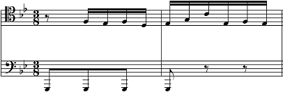 Image: Measure 209 of Bach’s BWV 995